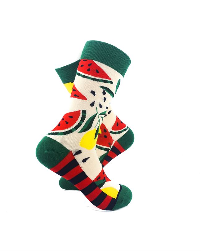 cooldesocks ladies watermelon crew socks right view image