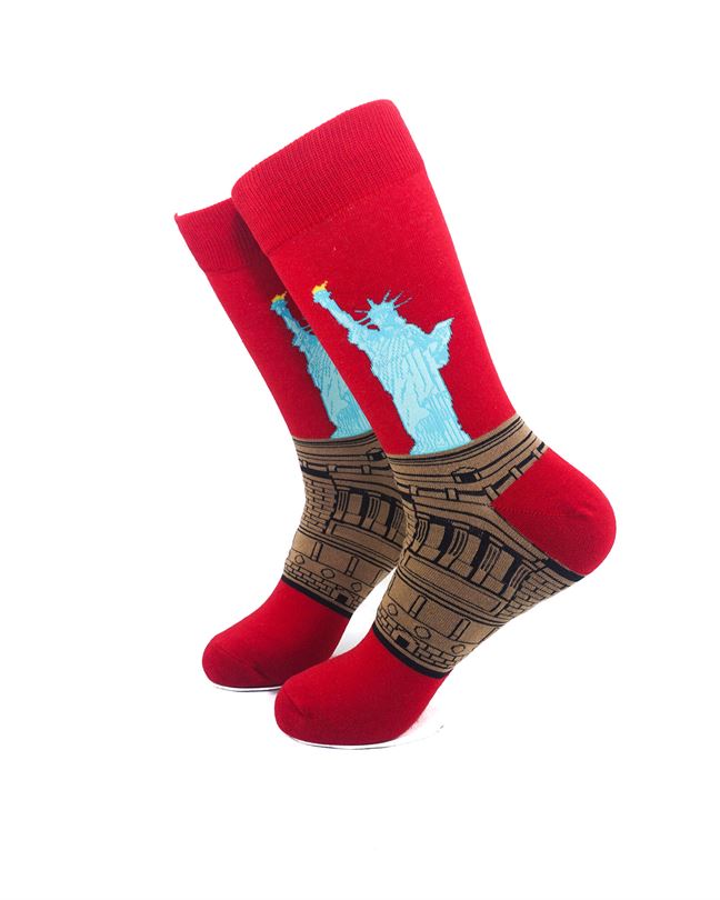 cooldesocks lady liberty crew socks left view image