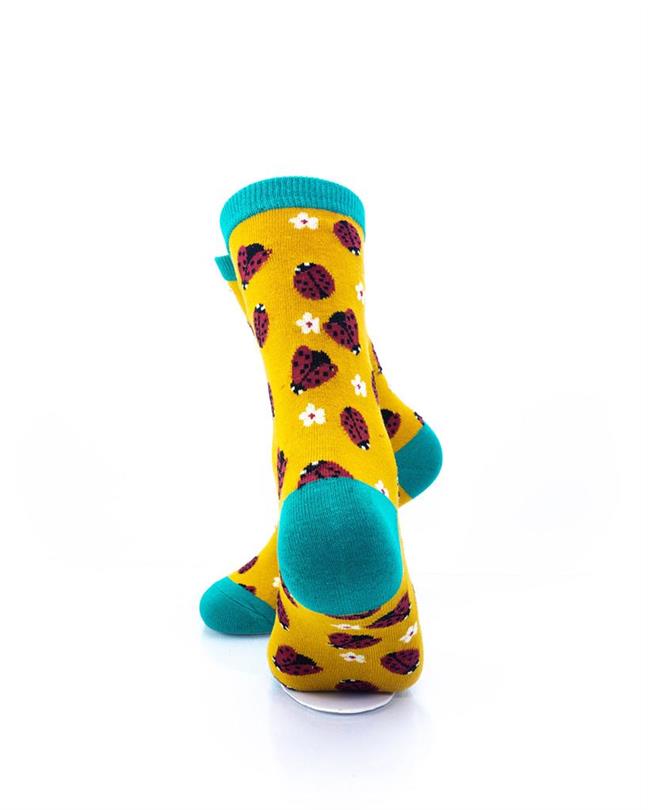 cooldesocks ladybug quarter socks rear view image