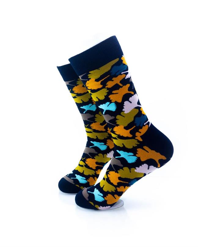 cooldesocks leaves autumn crew socks left view image