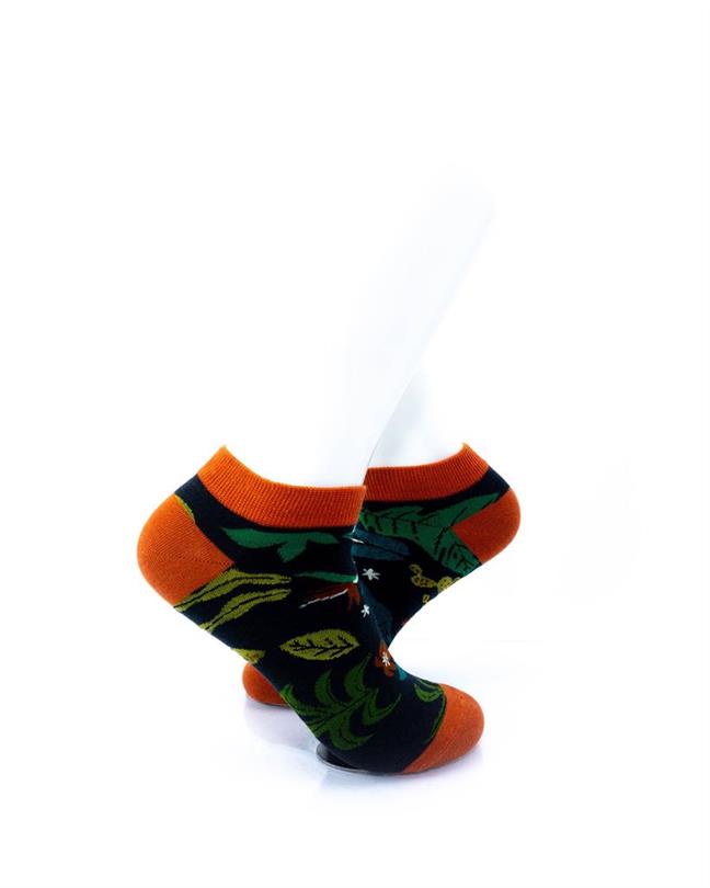 cooldesocks leaves pattern ankle socks right view image
