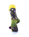 cooldesocks leaves pattern green crew socks rear view image