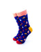 cooldesocks leaves pattern neon crew socks front view image