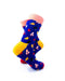 cooldesocks leaves pattern neon crew socks right view image