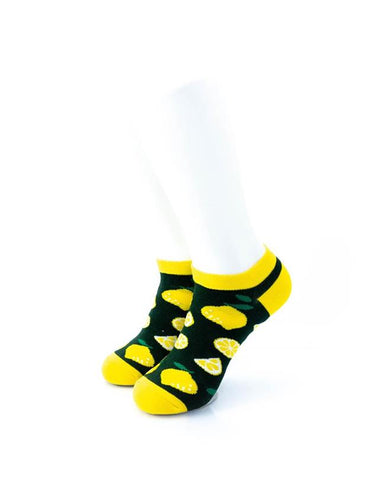 cooldesocks lemon slices ankle socks front view image