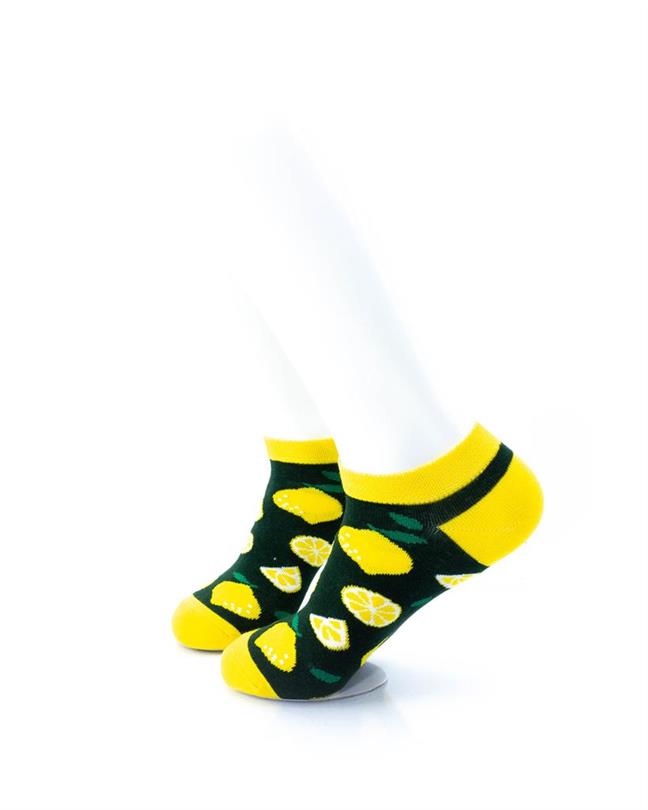 cooldesocks lemon slices ankle socks left view image