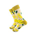 cooldesocks lemon yellow gold crew socks left view image