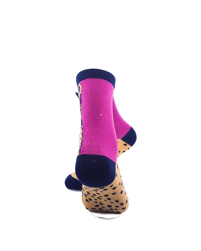 cooldesocks leopard pose quarter socks rear view image