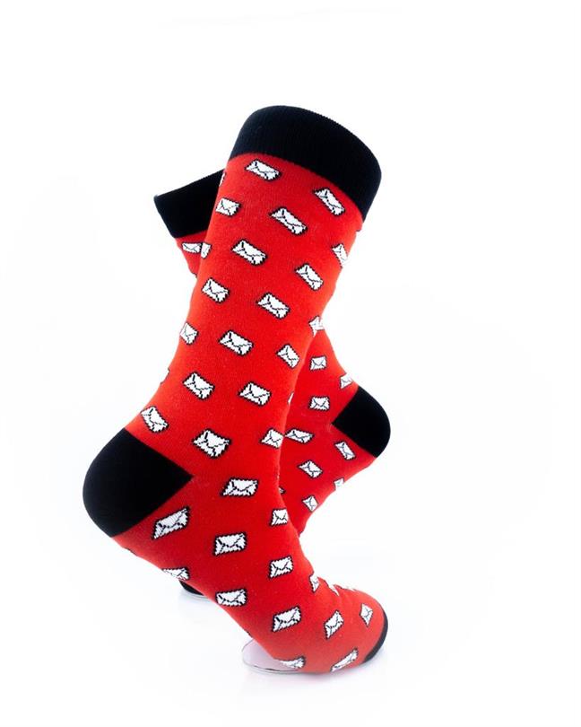 cooldesocks letter mail crew socks right view image
