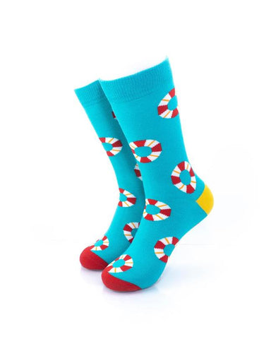 cooldesocks lifebuoy crew socks front view image