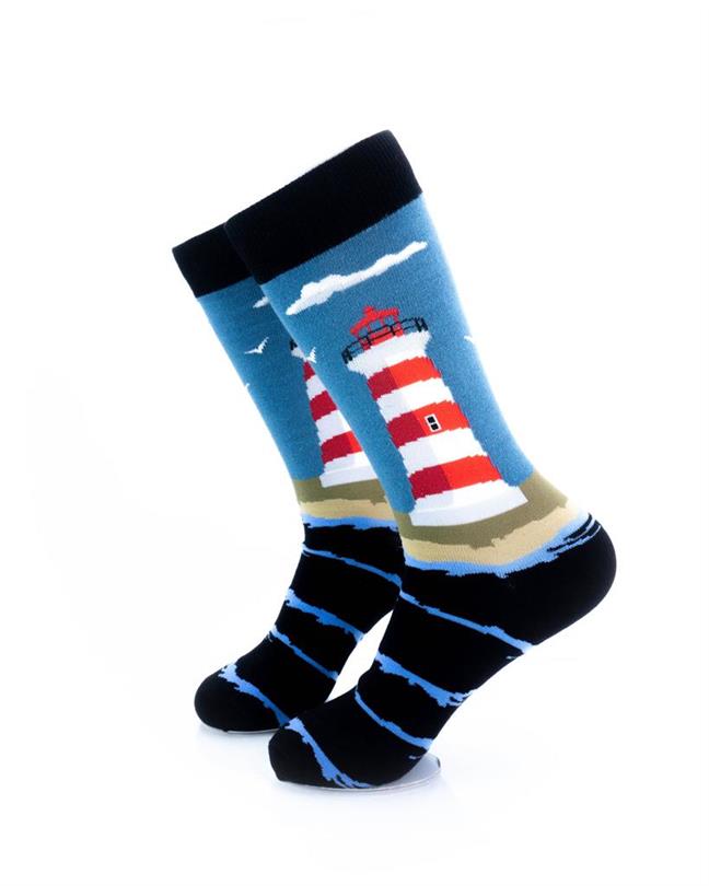 cooldesocks lighthouse crew socks left view image