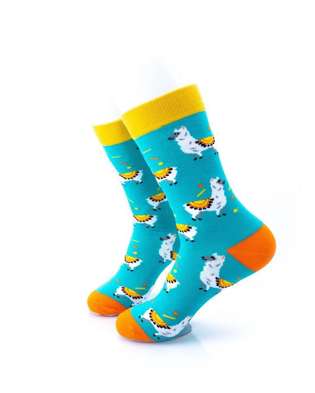 cooldesocks llama crew socks left view image