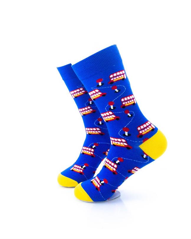cooldesocks london double decker crew socks left view image