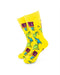 cooldesocks love party yellow crew socks front view image