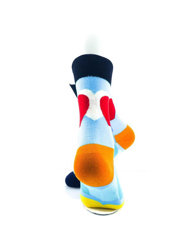 cooldesocks love pattern quarter socks rear view image