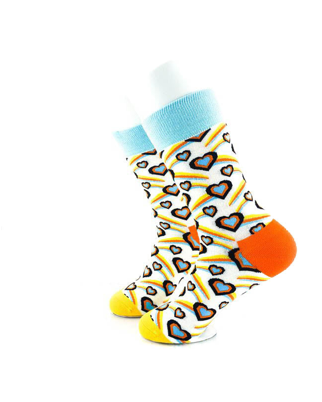 cooldesocks love rainbow quarter socks left view image