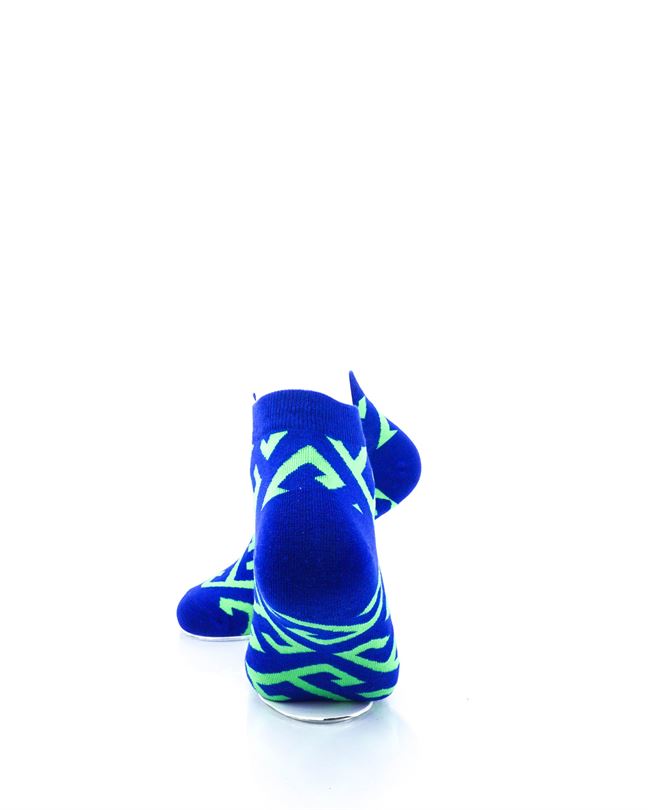 cooldesocks maze blue green ankle socks rear view image
