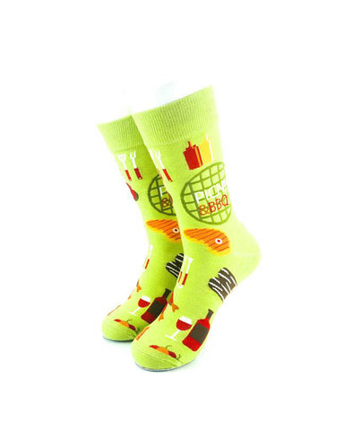 cooldesocks meal bbq crew socks front view image