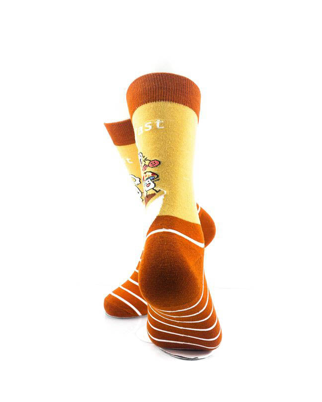 cooldesocks meal breakfast crew socks rear view image