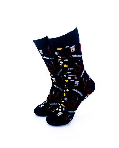 cooldesocks medicine crew socks front view image