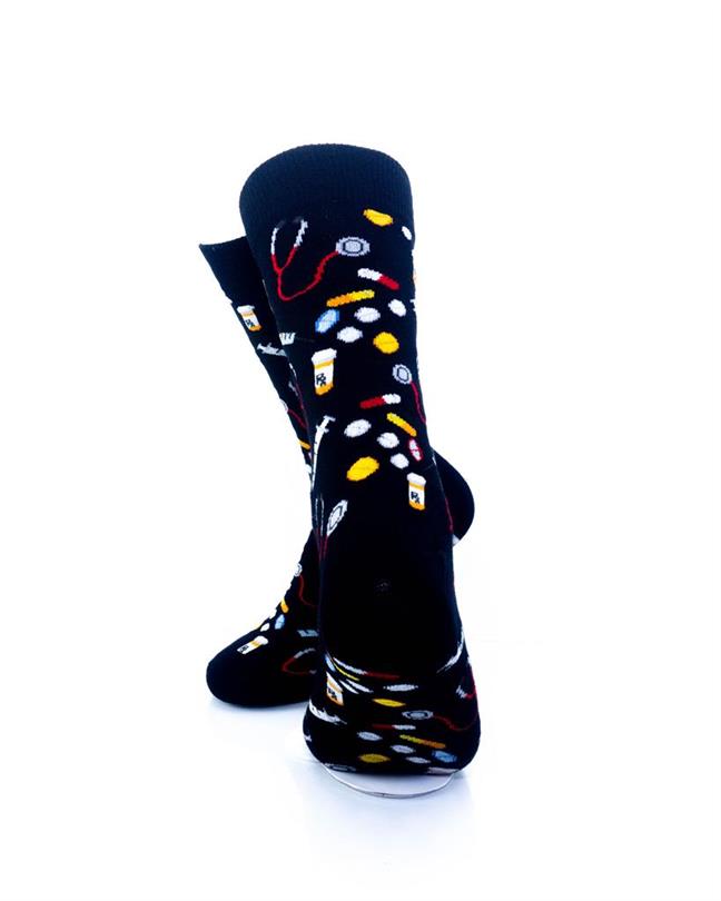 cooldesocks medicine crew socks rear view image