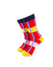 cooldesocks modern abstract red crew socks front view image