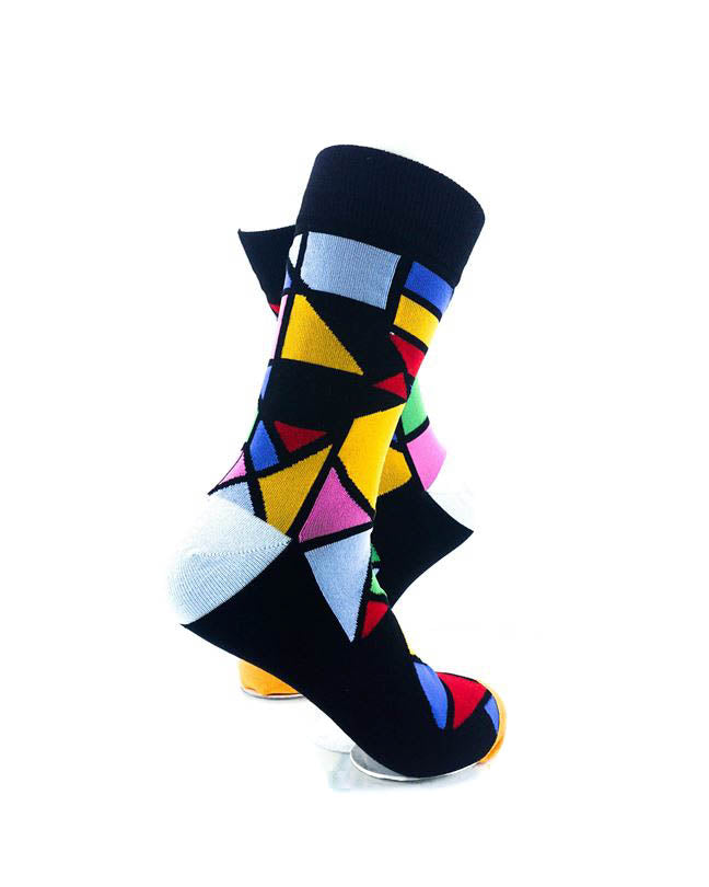 cooldesocks mosaic stained glass crew socks right view image