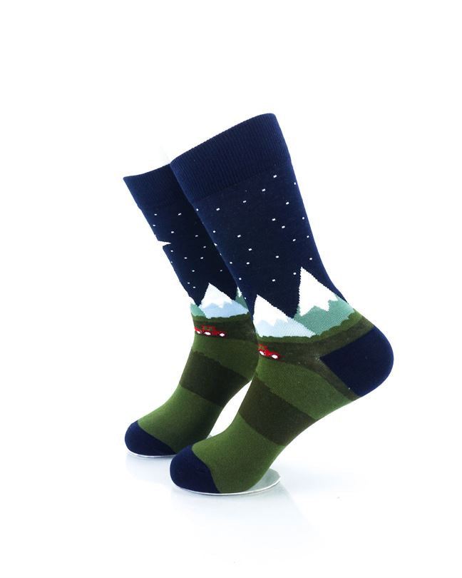 cooldesocks mountain farm crew socks left view image