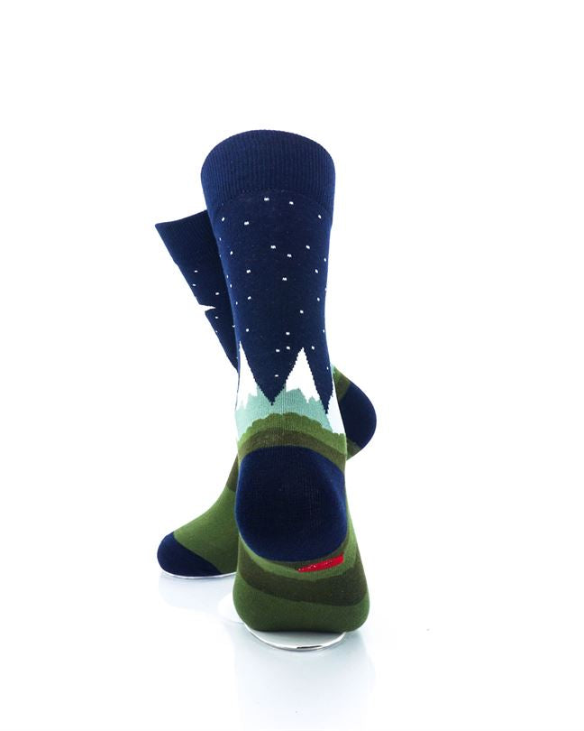 cooldesocks mountain farm crew socks rear view image