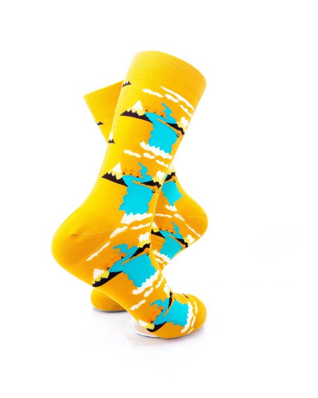 cooldesocks mountain river view crew socks right view image
