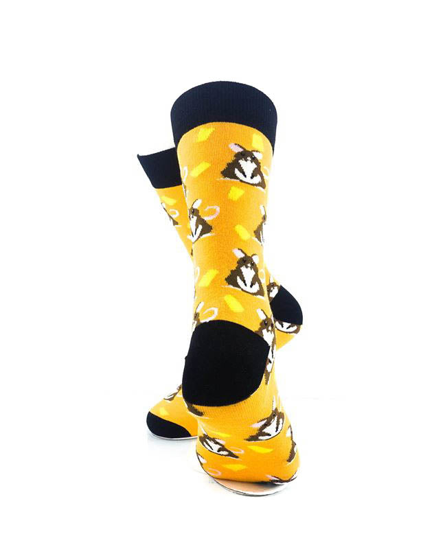 cooldesocks mouse cheese crew socks rear view image