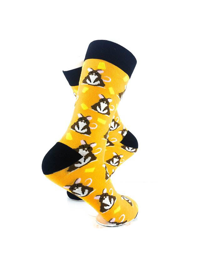 cooldesocks mouse cheese crew socks right view image
