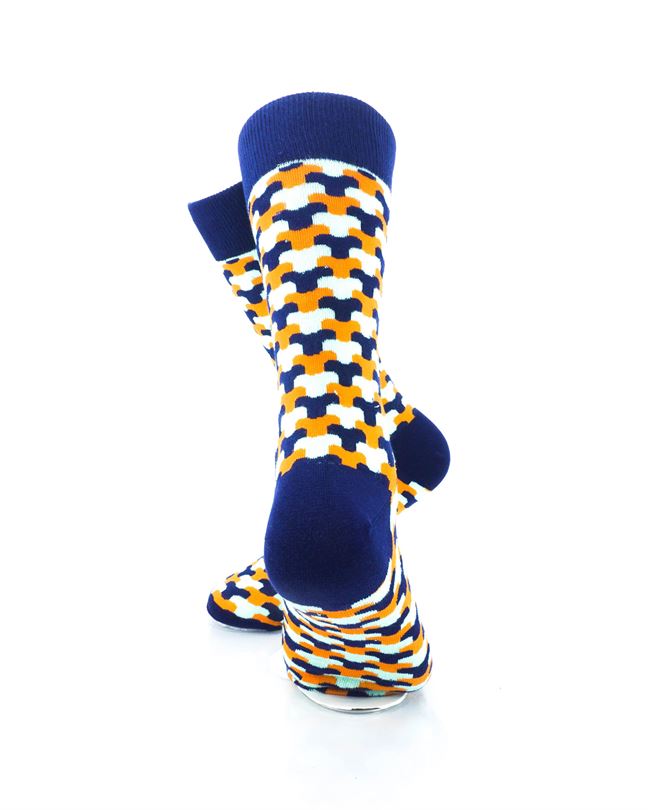 cooldesocks neo army blue crew socks rear view image