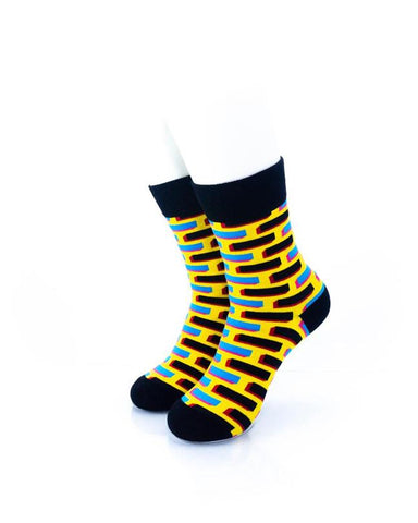 cooldesocks neon brick wall quarter socks front view image