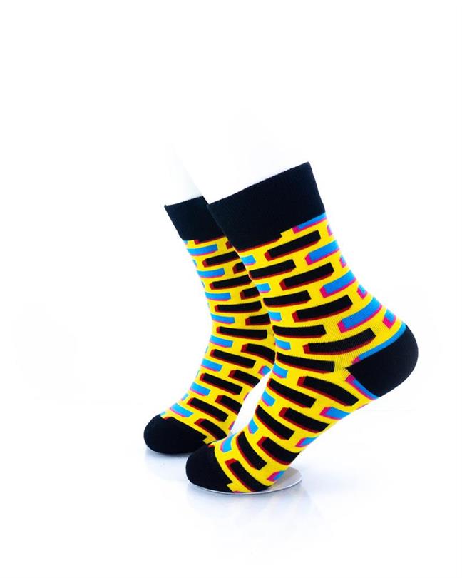 cooldesocks neon brick wall quarter socks left view image