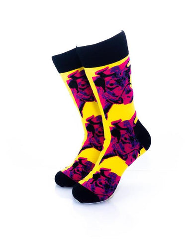 cooldesocks neon bull crew socks front view image