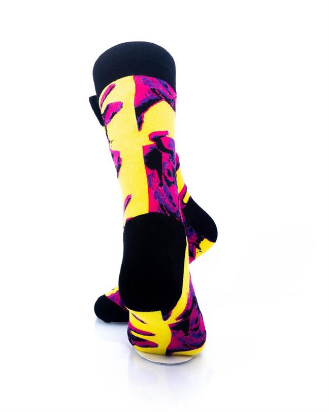 cooldesocks neon bull crew socks rear view image