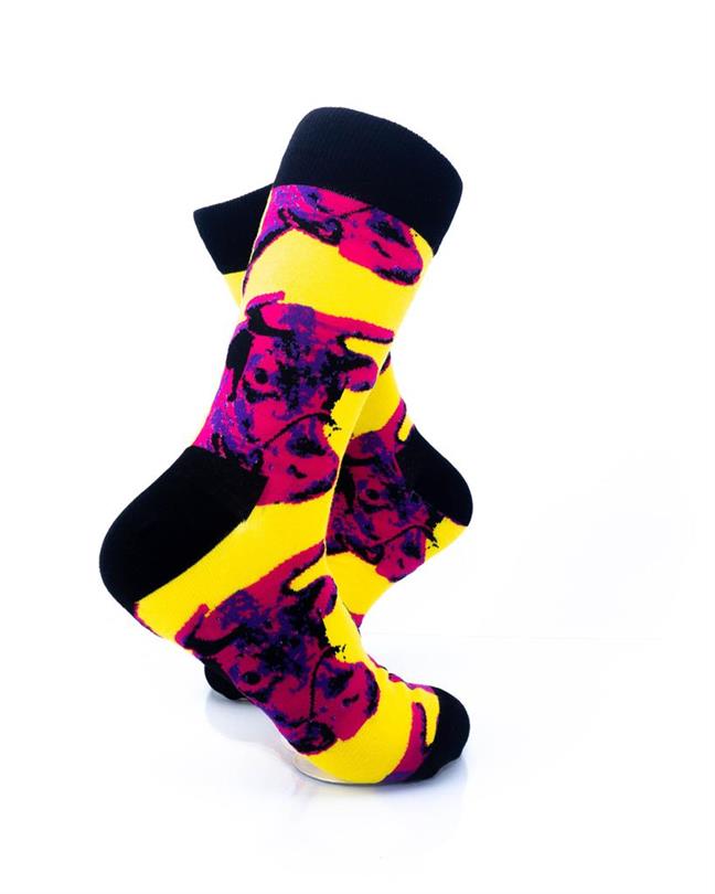 cooldesocks neon bull crew socks right view image