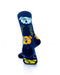 cooldesocks neon dog blue crew socks rear view image
