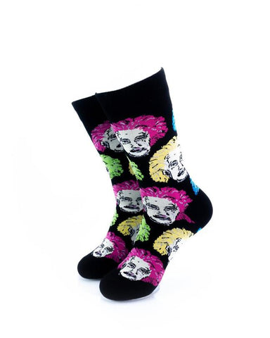 cooldesocks neon einstein crew socks front view image