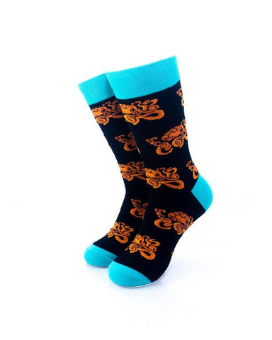 cooldesocks octopus print crew socks front view image