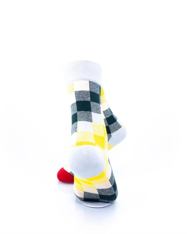 cooldesocks old school checkered quarter socks rear view image