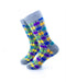 cooldesocks old school pajamas pattern crew socks left view image