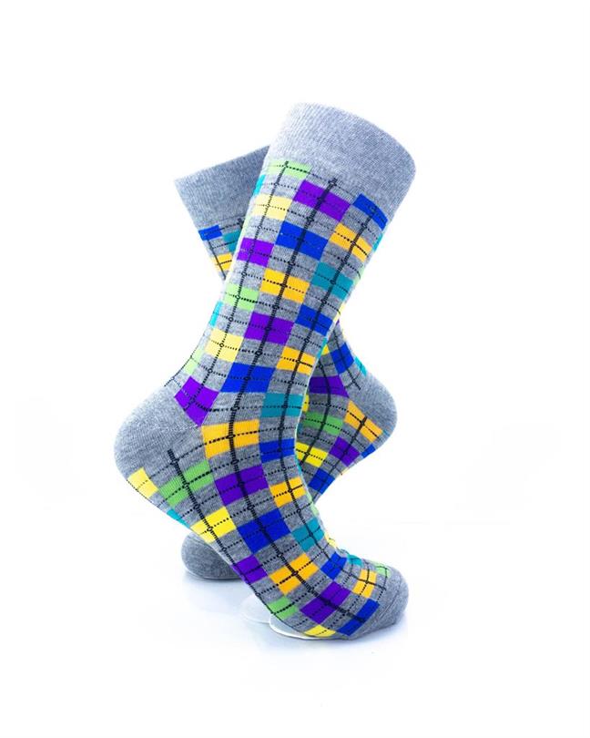 cooldesocks old school pajamas pattern crew socks right view image