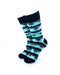 cooldesocks old school palm stripes crew socks front view image