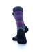 cooldesocks old school purple dots crew socks rear view image