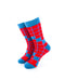 cooldesocks old school red button crew socks front view image