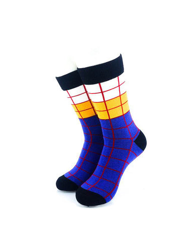 cooldesocks old school square 2 quarter socks front view image