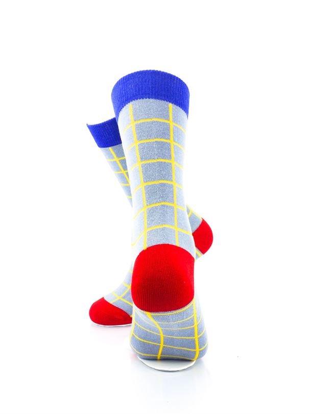 cooldesocks old school square crew socks rear view image