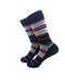 cooldesocks old school stripes on black crew socks left view image